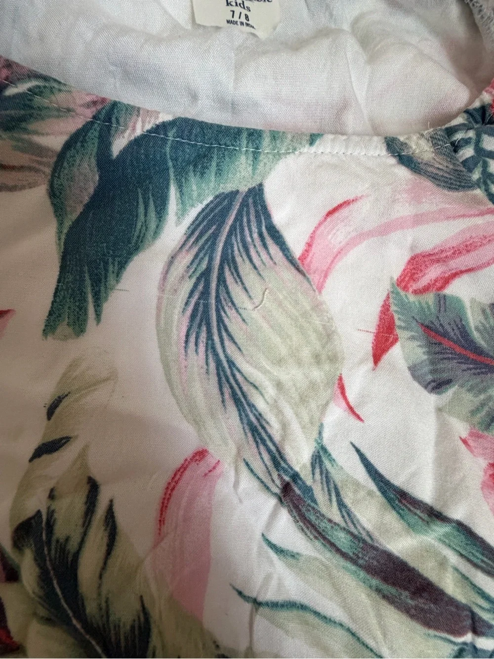 Abercrombie Kids Girls Tropical Floral Print Smocked Skirt Set Size 7-8